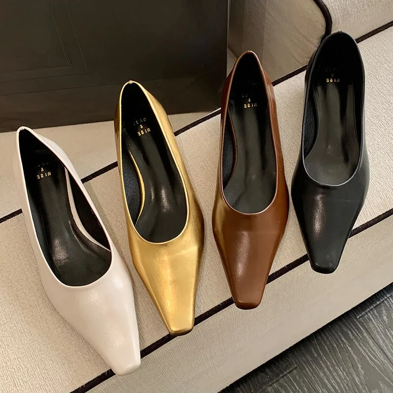 Fashion Shallow Flat Women Shoes Golden Square Toe Casual Comfort Elegant Office Shoes Female Fashion 2025 New Footwear Ladies
Fashion Shallow Flat Women Shoes Golden Square Toe Casual Comfort Elegant Office Shoes Female Fashion 2025 New Footwear Ladies