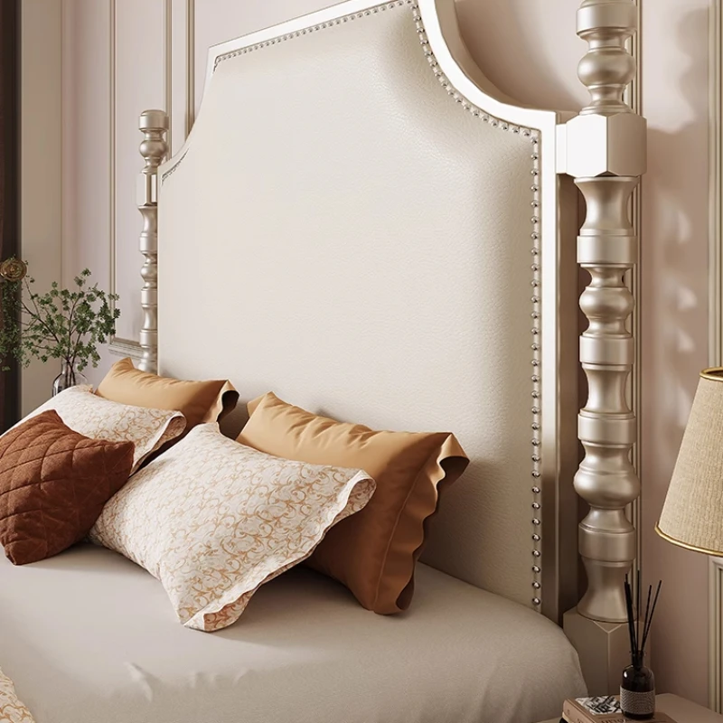 Light luxury bed, master bedroom modern simple solid wood bed, double leather soft bag bed
Light luxury bed, master bedroom modern simple solid wood bed, double leather soft bag bed