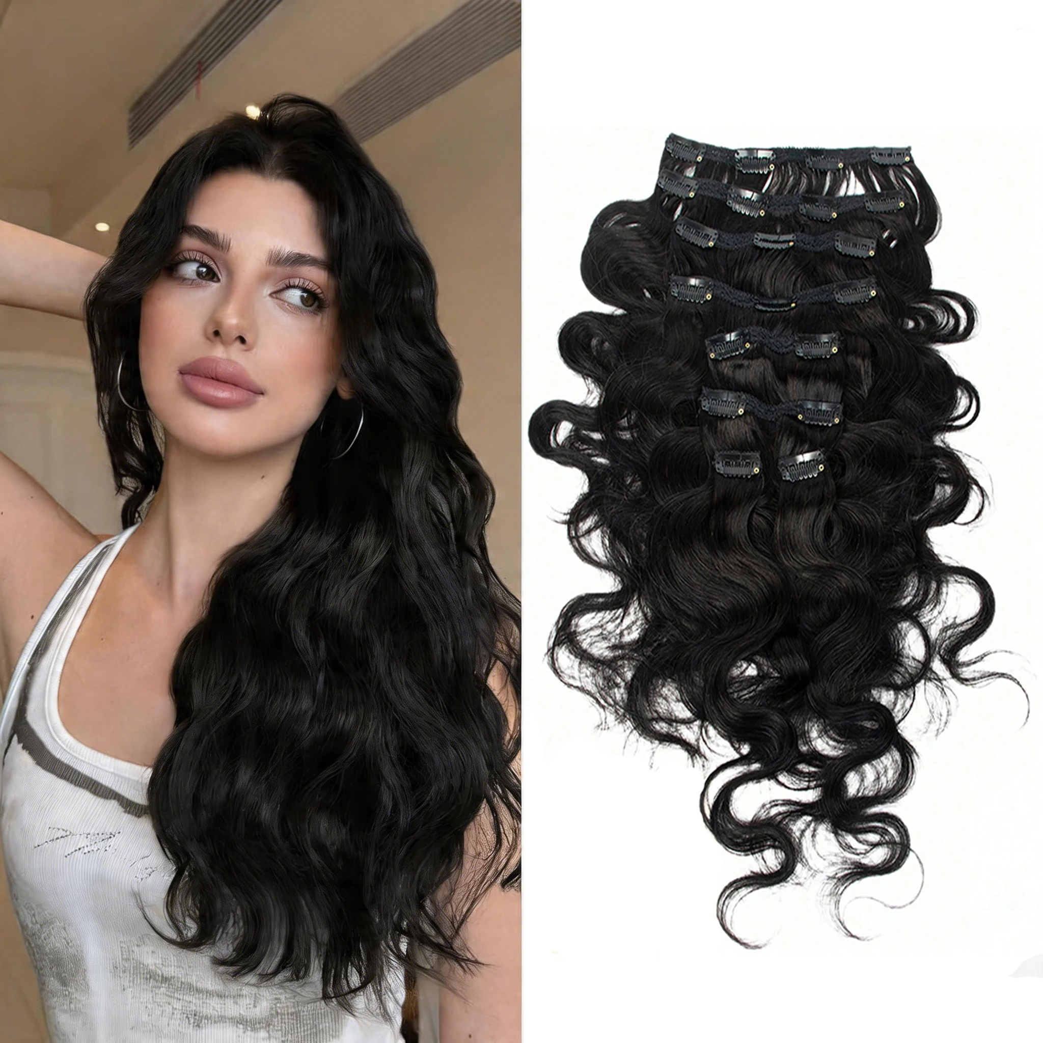 Curly Hair Extensions 7PCS 12-24inch Curly Clip in Hair Extensions 100% Human Hair Hairpieces Silky Soft Natural Look for Women
Curly Hair Extensions 7PCS 12-24inch Curly Clip in Hair Extensions 100% Human Hair Hairpieces Silky Soft Natural Look for Women
