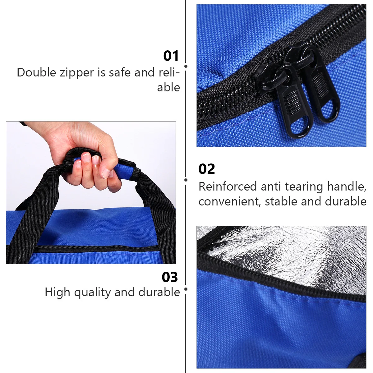 12L Insulated Grocery Bag Oxford Cloth Aluminum Film Thermal Cooler For Food Delivery Pizza Takeaway Lunch Portable Storage
12L Insulated Grocery Bag Oxford Cloth Aluminum Film Thermal Cooler For Food Delivery Pizza Takeaway Lunch Portable Storage