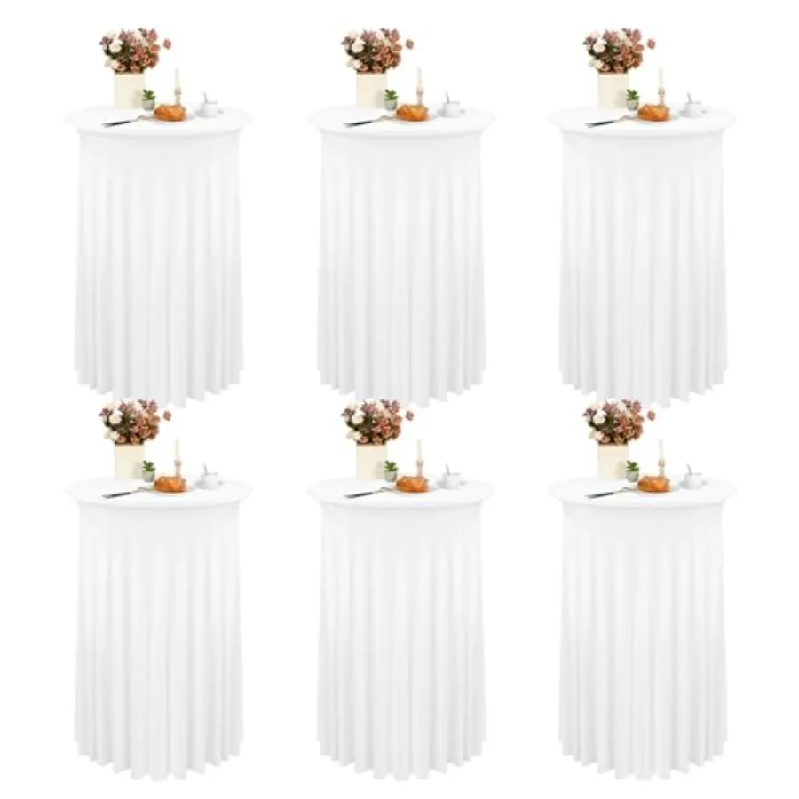 Round Spandex Cocktail Table Skirt, 32x43 Inch Stretch Cocktail Tablecloths with Skirt, Tableskirt with Wavy Drapes Fitted High
Round Spandex Cocktail Table Skirt, 32x43 Inch Stretch Cocktail Tablecloths with Skirt, Tableskirt with Wavy Drapes Fitted High