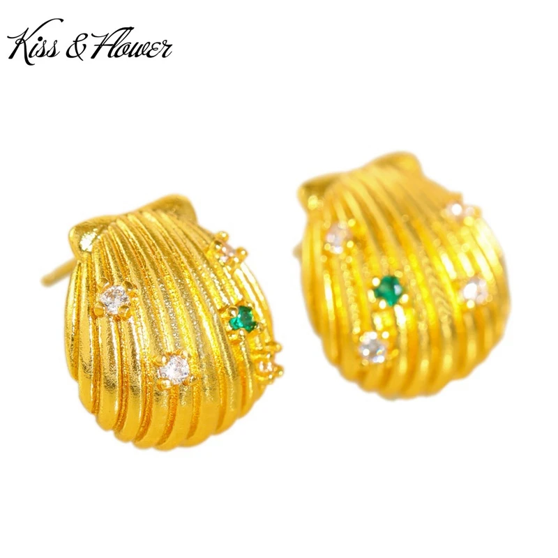 KISS&FLOWER Gold Sea Shell Stud Earrings For Women Wedding Party Birthday Christmas Bride Mother Girlfriend Ladies Gifts ER488
KISS&FLOWER Gold Sea Shell Stud Earrings For Women Wedding Party Birthday Christmas Bride Mother Girlfriend Ladies Gifts ER488
