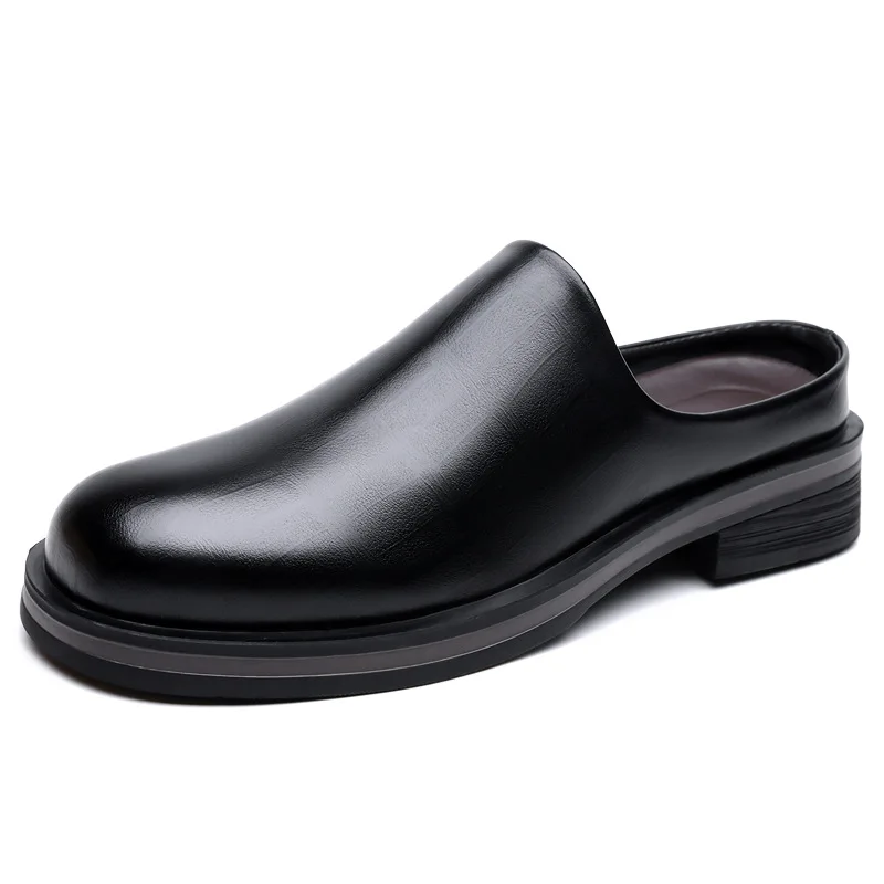 Solid Color Leather Mules for Men Spring Summer New Designer Half Slippers Male Fashion Retro Business Casual Shoes Man
Solid Color Leather Mules for Men Spring Summer New Designer Half Slippers Male Fashion Retro Business Casual Shoes Man