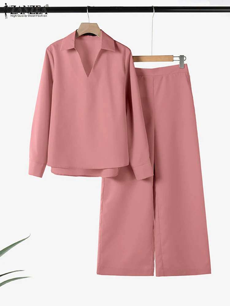 ZANZEA 2025 Spring Women Long Sleeve Blouse Trousers Suit 2PCS Casual Outfits Autumn Matching Sets Elegant OL Work Tracksuits
ZANZEA 2025 Spring Women Long Sleeve Blouse Trousers Suit 2PCS Casual Outfits Autumn Matching Sets Elegant OL Work Tracksuits