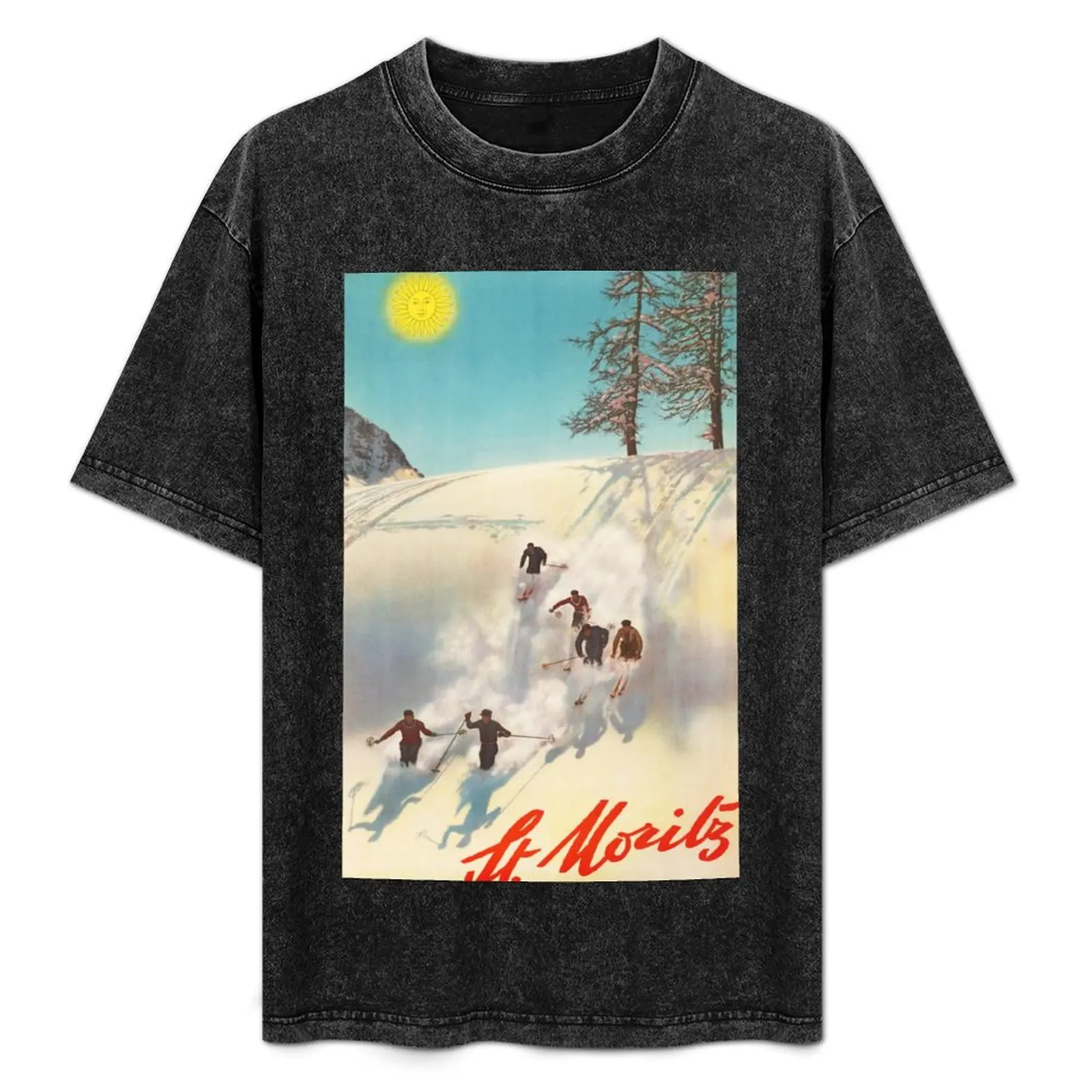 ST MORITZ Switzerland Engadin Valley Skiing 1950 Walter Herdeg Vintage Travel Poster T-Shirt Holiday Vacation Tee Shirt
ST MORITZ Switzerland Engadin Valley Skiing 1950 Walter Herdeg Vintage Travel Poster T-Shirt Holiday Vacation Tee Shirt