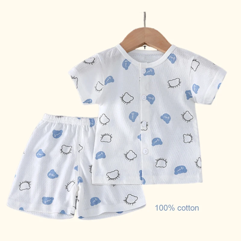Children's Clothing Summer Short Sleeve Home Sleepwear Children Sets Kids Clothes Boy Girl T-shirt shorts Cotton Suit Baby
Children's Clothing Summer Short Sleeve Home Sleepwear Children Sets Kids Clothes Boy Girl T-shirt shorts Cotton Suit Baby