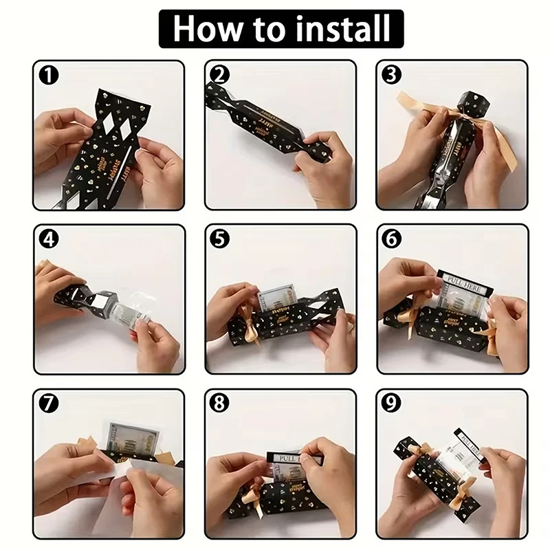 Набор из 4-х коробок для денег на день рождения, черная сумка-сюрприз для денег, прямоугольная подарочная коробка-сюрприз для денег на день рождения
Набор из 4-х коробок для денег на день рождения, черная сумка-сюрприз для денег, прямоугольная подарочная коробка-сюрприз для денег на день рождения