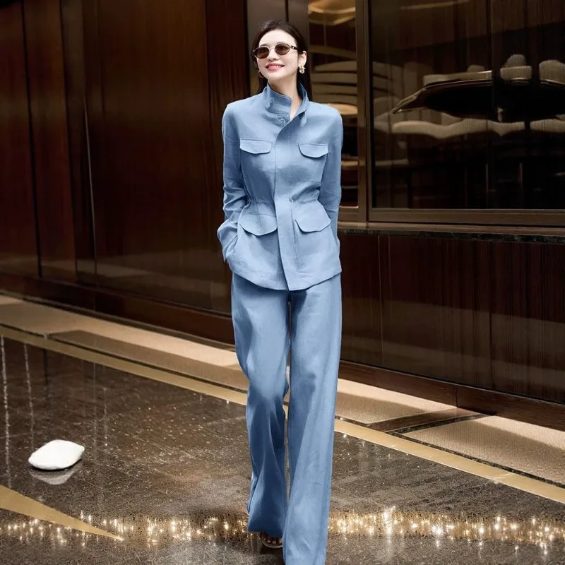 SuperAen Stand Collar Korean Style Suits 2026 Spring and Summer New Solid Color Full Length Elegant Pants Two-Piece Sets
SuperAen Stand Collar Korean Style Suits 2026 Spring and Summer New Solid Color Full Length Elegant Pants Two-Piece Sets