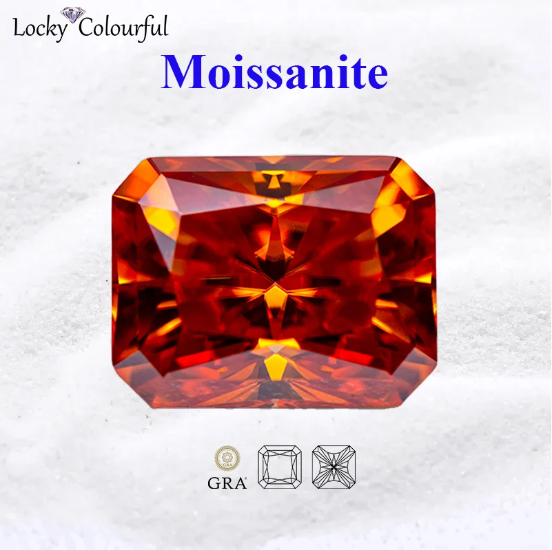 Moissanite Orange Color Radiant Shape Charms Beads VVS1 for Jewelry Making DIY Pendant Bracelet Materials with GRA Certificate
Moissanite Orange Color Radiant Shape Charms Beads VVS1 for Jewelry Making DIY Pendant Bracelet Materials with GRA Certificate