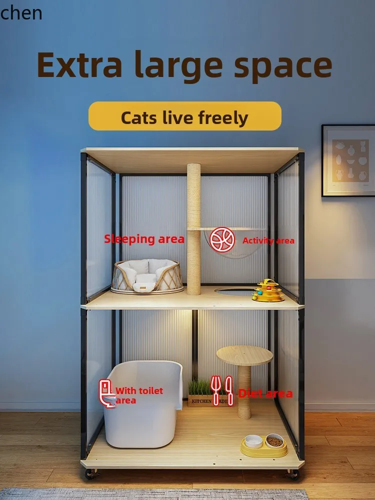 ZML cat cage household indoor large space new cat cabinet cat nest universal in all seasons
ZML cat cage household indoor large space new cat cabinet cat nest universal in all seasons