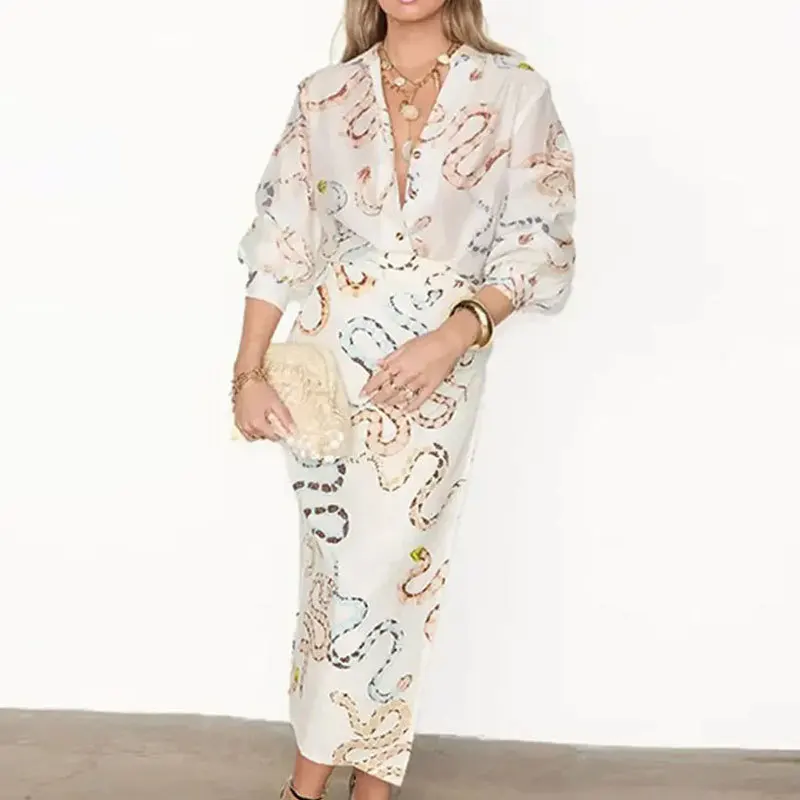 Women's Fashion Shirt+Long Skirts 2-piece Sets 2025 Autumn New Women's Elegant Long Sleeve Shirts white two piece set women
Women's Fashion Shirt+Long Skirts 2-piece Sets 2025 Autumn New Women's Elegant Long Sleeve Shirts white two piece set women