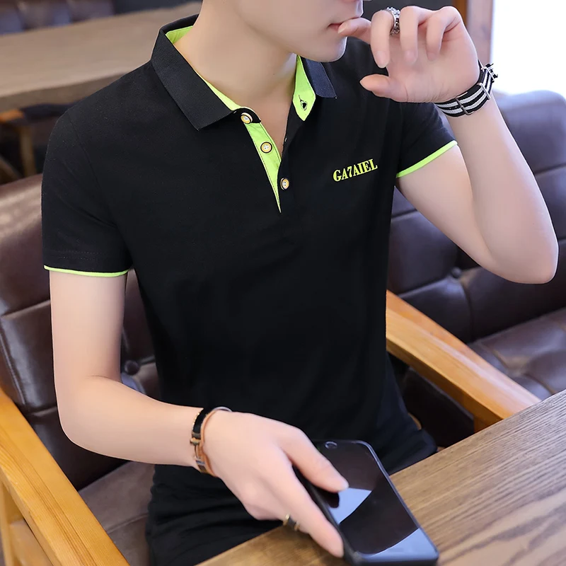 Summer short-sleeved shirt men's T-shirt polo shirt with collar casual thin slim solid color clothes DY5840
Summer short-sleeved shirt men's T-shirt polo shirt with collar casual thin slim solid color clothes DY5840