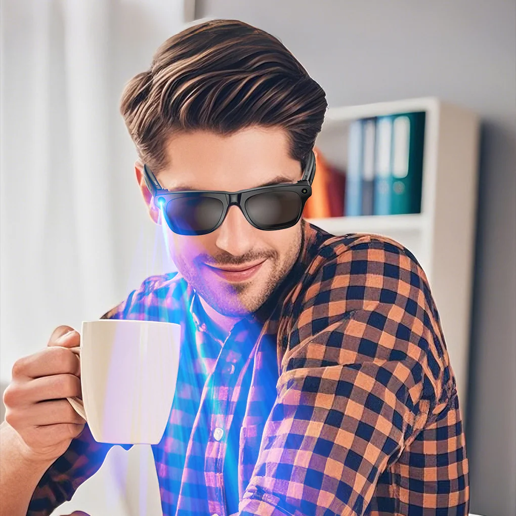 Bluetooth Phone Remote Camera Function AI Smart Glasses Touch Control AI Translation Recognition