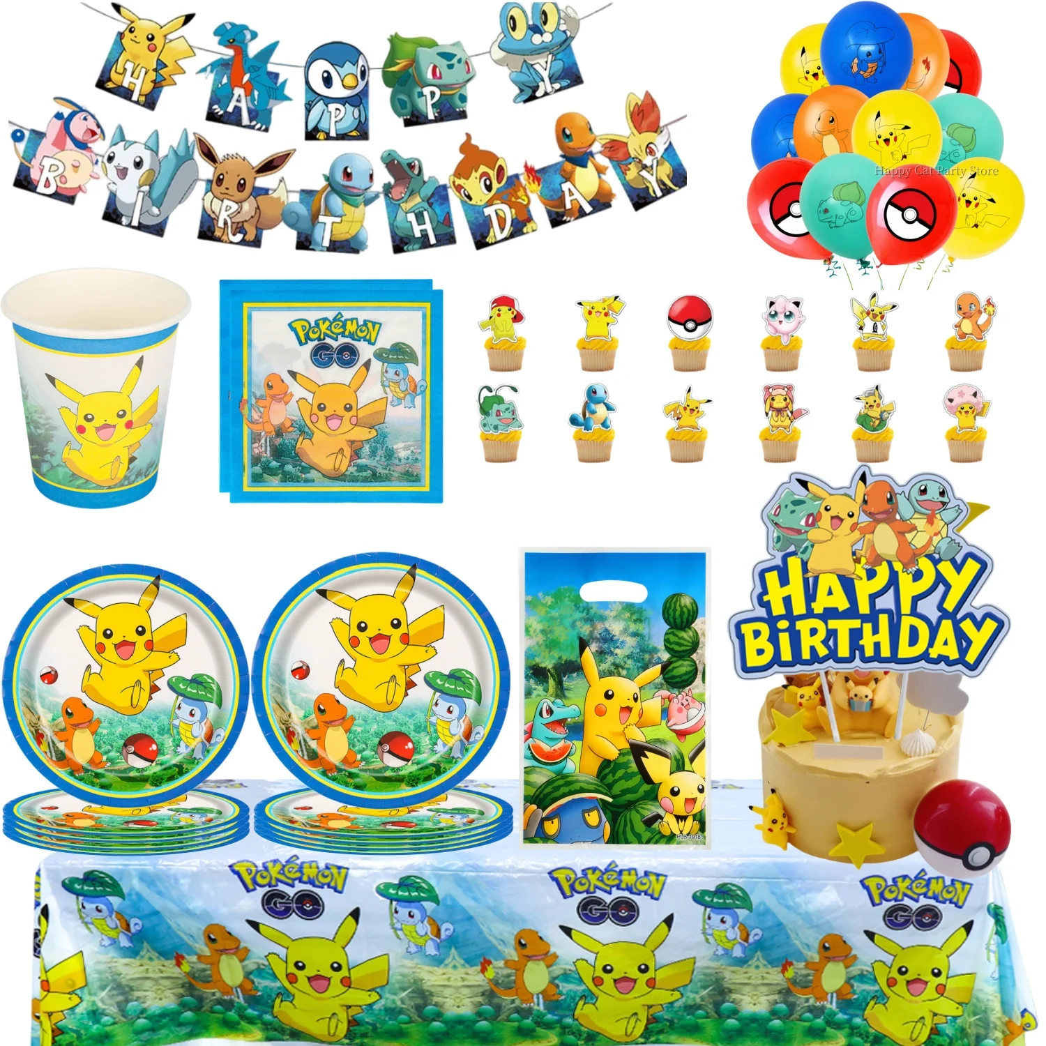 Complete Pokemon Party Kit Pokemon Pikachu Birthday Decorations Tablecloth Cup Plate Baby Shower Party Gifts Children Pokemon
Complete Pokemon Party Kit Pokemon Pikachu Birthday Decorations Tablecloth Cup Plate Baby Shower Party Gifts Children Pokemon