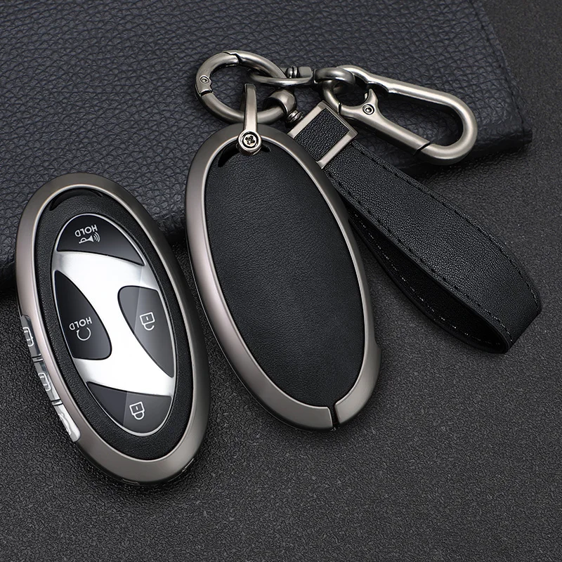 5 7 Buttons Zinc Alloy + Leather Car Key Case Cover For Hyundai Kona Ev Grandeur GN7 IONIQ 6 2023 2024 Remote Key Protect Shell
5 7 Buttons Zinc Alloy + Leather Car Key Case Cover For Hyundai Kona Ev Grandeur GN7 IONIQ 6 2023 2024 Remote Key Protect Shell