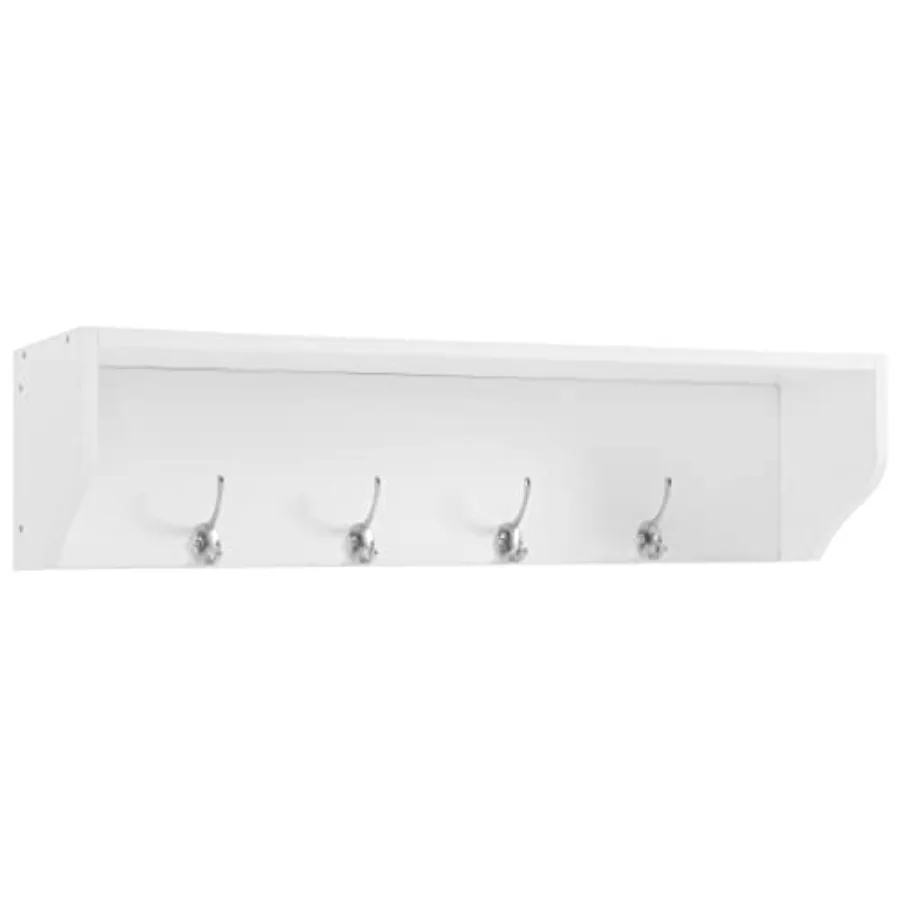Harper Entryway Storage Wall Shelf with Coat Rack Hooks for Hanging White
Harper Entryway Storage Wall Shelf with Coat Rack Hooks for Hanging White