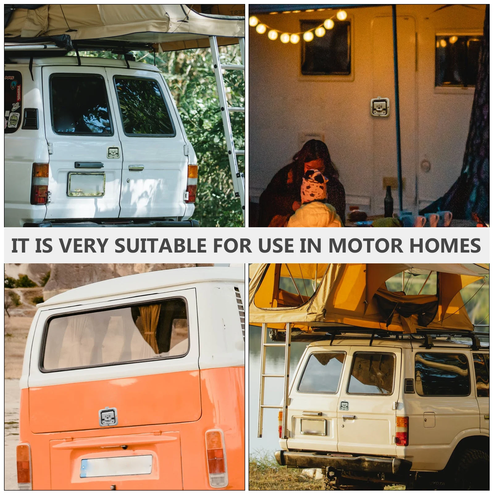 Stainless Steel Lock Suitable Size for Motor Homes Large Tongue Thick Bolt Mirror Finished Smooth Wear Resistant RV Door Latch
Stainless Steel Lock Suitable Size for Motor Homes Large Tongue Thick Bolt Mirror Finished Smooth Wear Resistant RV Door Latch