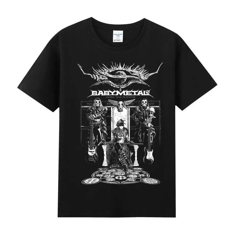 Хлопковая мужская футболка с круглым вырезом Babymetal Band, летняя мужская одежда с короткими рукавами и половиной рукавов, одежда для подростков
Хлопковая мужская футболка с круглым вырезом Babymetal Band, летняя мужская одежда с короткими рукавами и половиной рукавов, одежда для подростков
