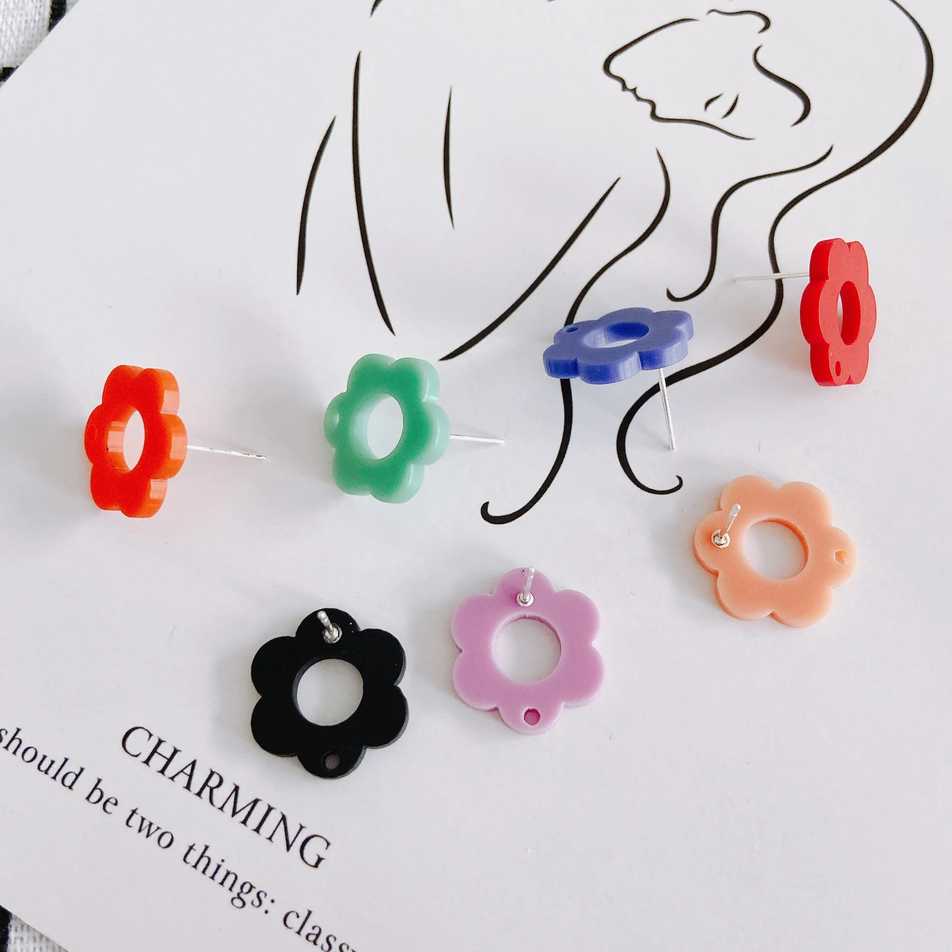 10pcs Handmade Flower Earrings Connectors Acrylic Earrings Base Stud Earring Settings for DIY Jewelry Making Accessories
10pcs Handmade Flower Earrings Connectors Acrylic Earrings Base Stud Earring Settings for DIY Jewelry Making Accessories