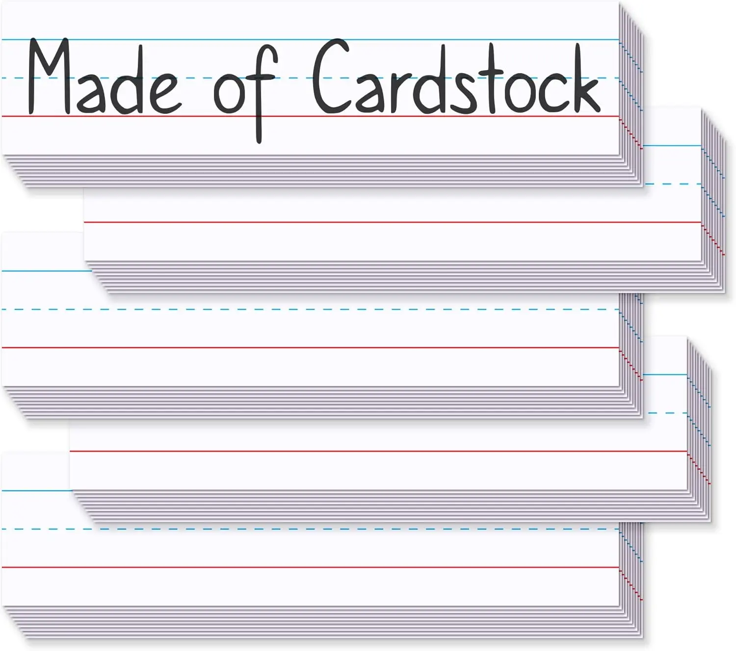 White Sentence Strips for Teacher Supplies, 3x12 Cardstock Ruled Nameplates for Classroom Word Learning, Pack of 80
White Sentence Strips for Teacher Supplies, 3x12 Cardstock Ruled Nameplates for Classroom Word Learning, Pack of 80