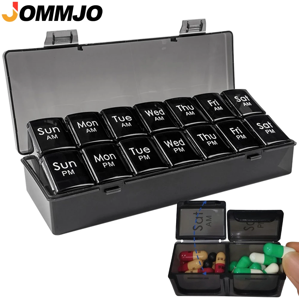 1PCS Weekly Pill Organizer 2 Times A Day - AM PM Pill Organizer with 7 Daily Color-Coded Small Cases, Night Travel Pill Cases
1PCS Weekly Pill Organizer 2 Times A Day - AM PM Pill Organizer with 7 Daily Color-Coded Small Cases, Night Travel Pill Cases