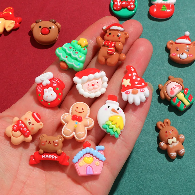 10pcs Cartoon Resin Santa Claus Bear Ornaments Cream Glue Charms for Jewelry Making Mobile Phone Cases Decorative Ornaments
10pcs Cartoon Resin Santa Claus Bear Ornaments Cream Glue Charms for Jewelry Making Mobile Phone Cases Decorative Ornaments