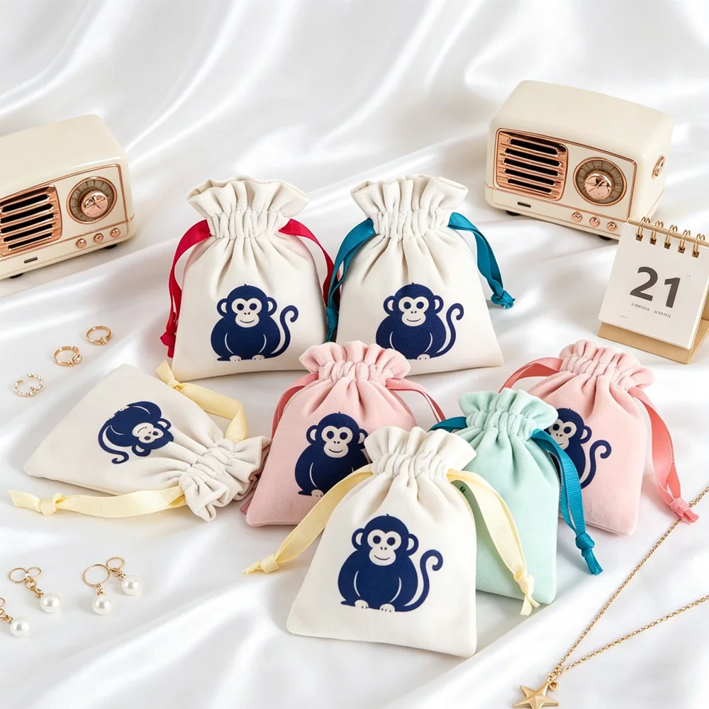 100pcs Bluk Personalized Logo Soft Packaging Bags Beige Velvet Pouch for Wedding Favor Gift Bag Candy Jewelry Drawstring Pouches
100pcs Bluk Personalized Logo Soft Packaging Bags Beige Velvet Pouch for Wedding Favor Gift Bag Candy Jewelry Drawstring Pouches