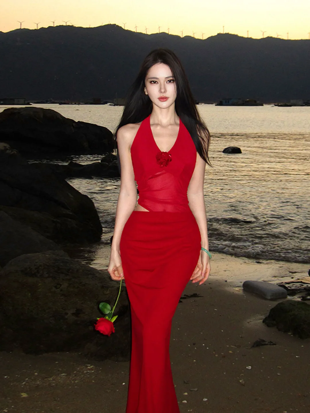 Sexy Red Me Bal Skirt Dr ow Body Slimming Beach Vaion Strapl Butt Covering Waist Cinched Breathable Summer
Sexy Red Me Bal Skirt Dr ow Body Slimming Beach Vaion Strapl Butt Covering Waist Cinched Breathable Summer