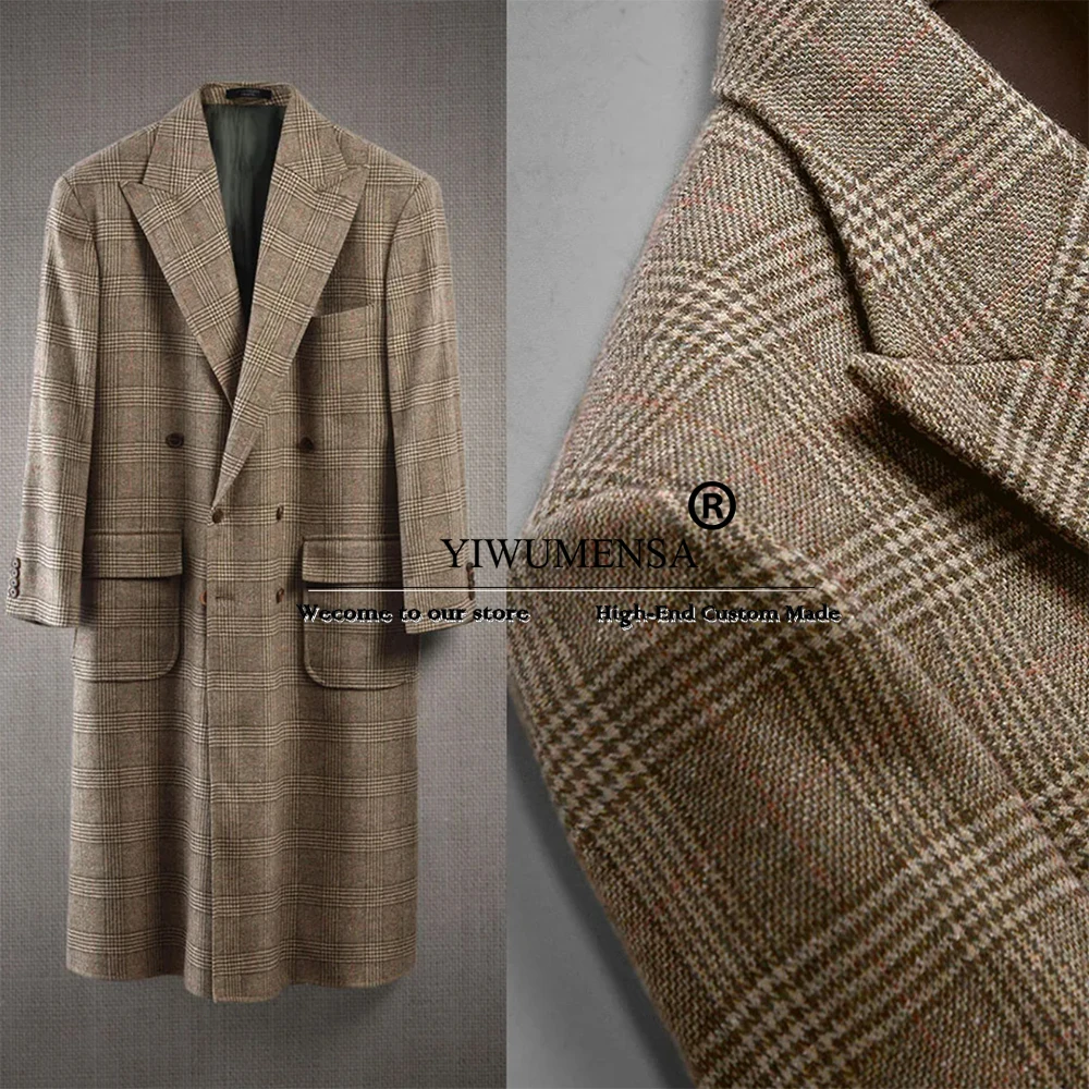 England Style Plaid Men's Suit Jackets Customized Double Breasted Prom Blazer Brown Business Office Blazer Outfit Groom Tuxedos
England Style Plaid Men's Suit Jackets Customized Double Breasted Prom Blazer Brown Business Office Blazer Outfit Groom Tuxedos