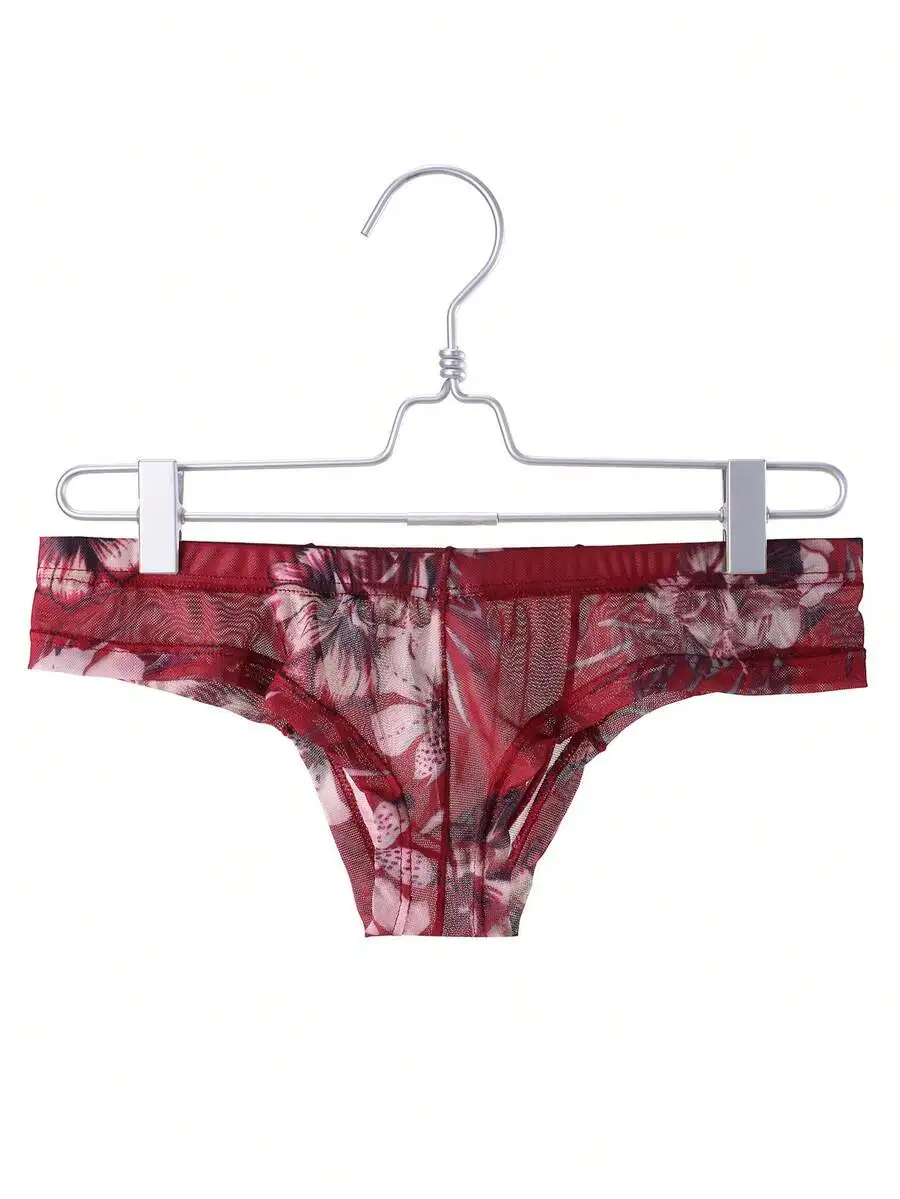 Mens Sheer Floral Mesh Low-Waist Thong Briefs Breathable Transparent Underwear
Mens Sheer Floral Mesh Low-Waist Thong Briefs Breathable Transparent Underwear