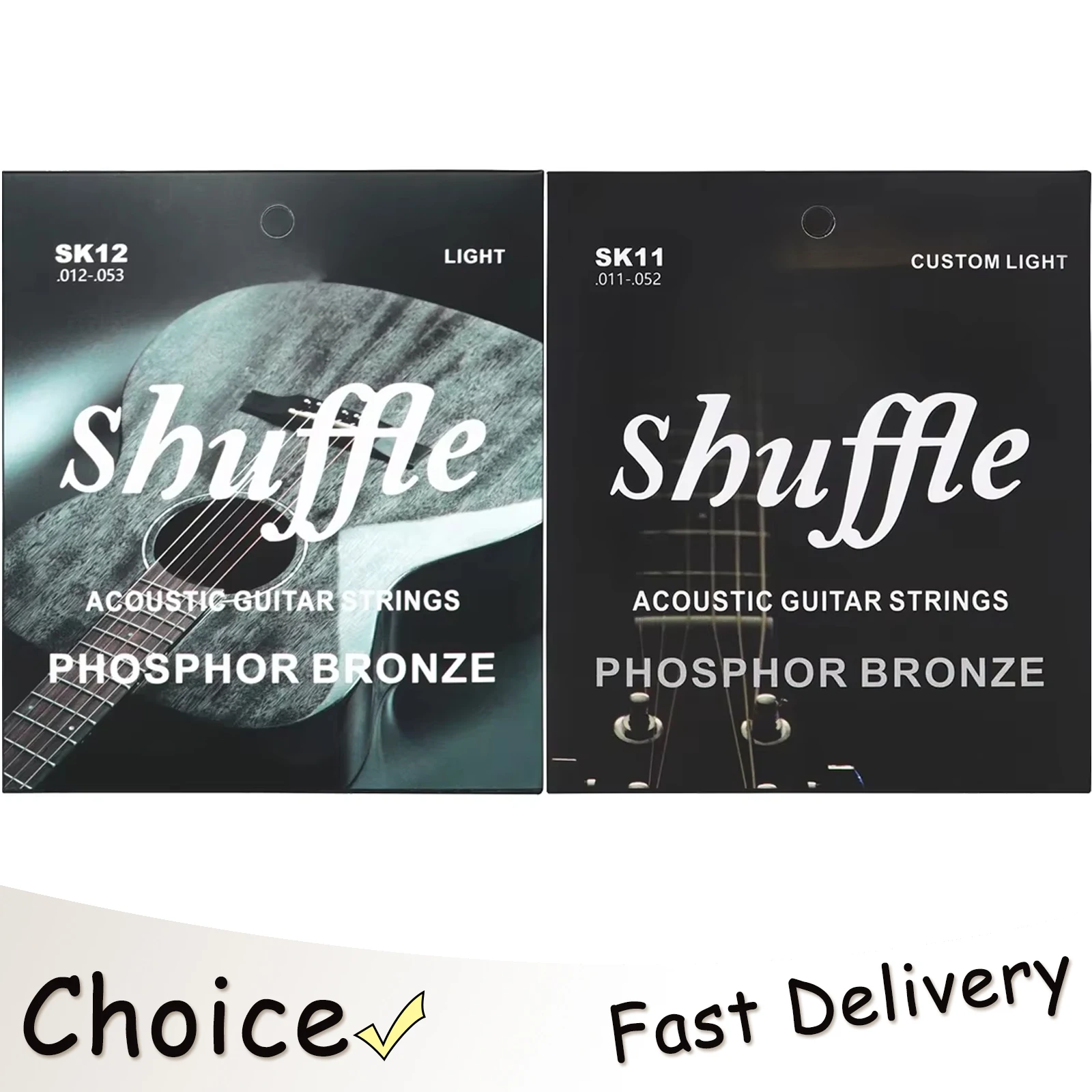 5/10 Set Shuffle Acoustic Guitar Strings SK11 SK12 Hexagonal High Carbon Steel Core Phosphor Bronze Coating Folk Guitarra String
5/10 Set Shuffle Acoustic Guitar Strings SK11 SK12 Hexagonal High Carbon Steel Core Phosphor Bronze Coating Folk Guitarra String