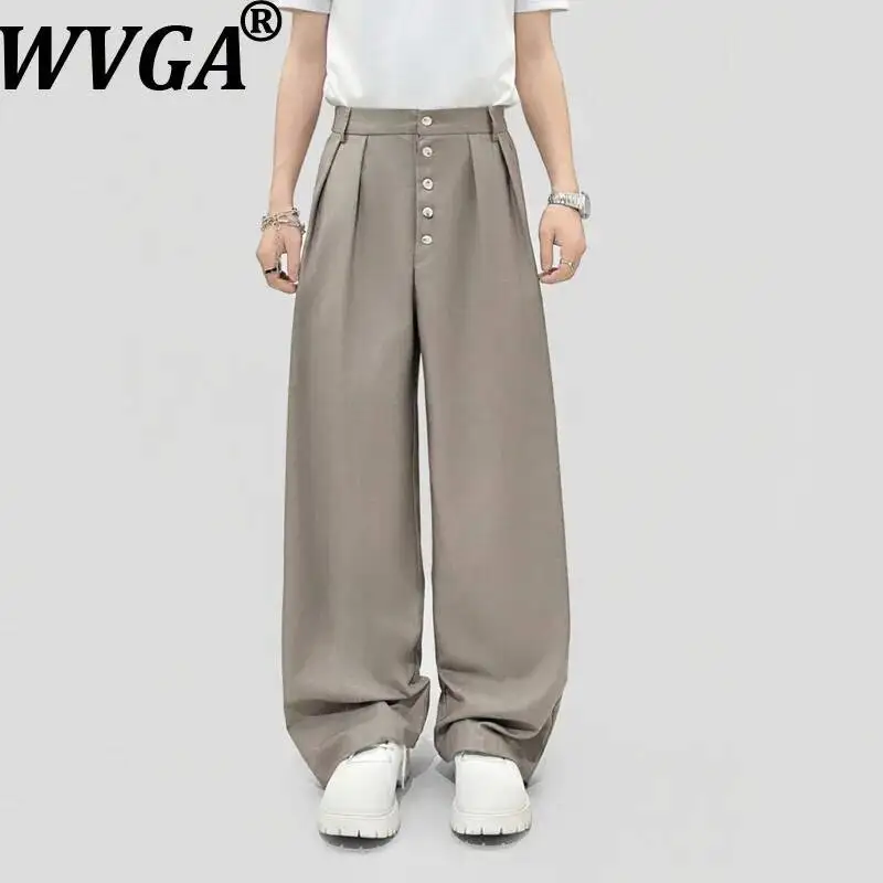 WVGA Spring Autumn New Men's Elegant Multi Buttons Pleated Wide-leg Trendy Trousers Niche Casual Straight Suit Pants Ins W24437
WVGA Spring Autumn New Men's Elegant Multi Buttons Pleated Wide-leg Trendy Trousers Niche Casual Straight Suit Pants Ins W24437