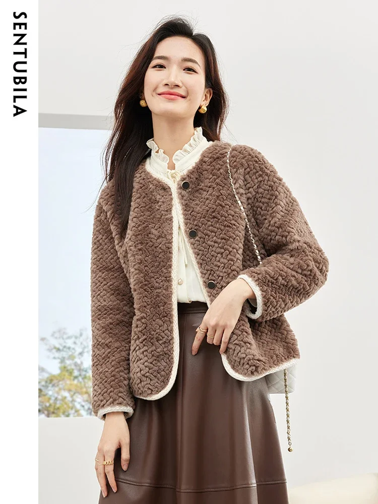SENTUBILA Winter Faux Fur Coat Women 2024 Elegant Loose O-Neck Short Jacket Autumn Warm Granular Velvet Outerwear Top W34P50026
SENTUBILA Winter Faux Fur Coat Women 2024 Elegant Loose O-Neck Short Jacket Autumn Warm Granular Velvet Outerwear Top W34P50026