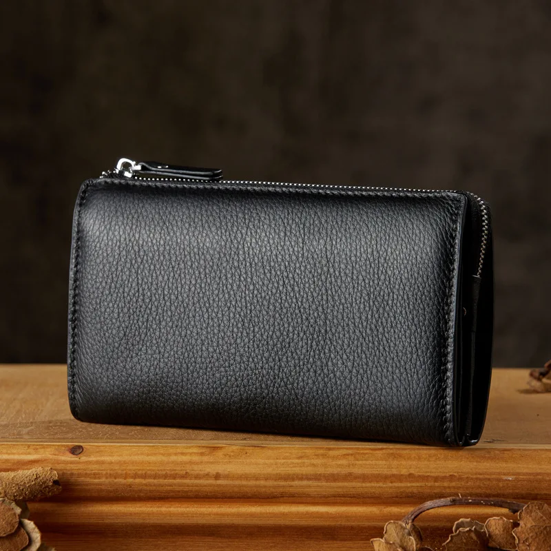 Handmade leather men's casual cowhide long zipper wallet fashionable simple clutch bag retro simple versatile business trend lar
Handmade leather men's casual cowhide long zipper wallet fashionable simple clutch bag retro simple versatile business trend lar