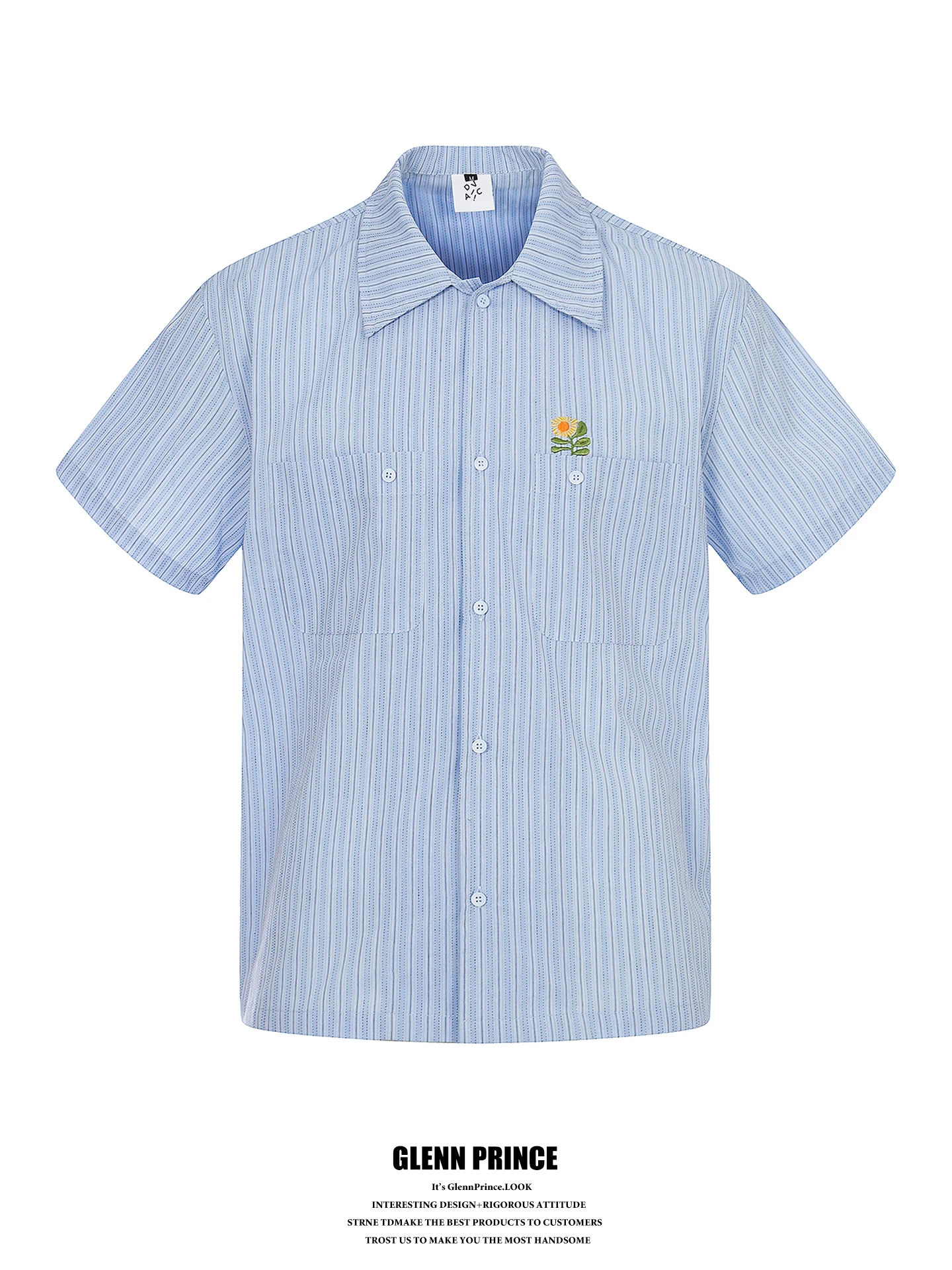 Floral Embroidery Striped Short Sleeve Casual Shirt Men Summer Youth Style Cotton Breathable Loose Fit Couple Shirt
Floral Embroidery Striped Short Sleeve Casual Shirt Men Summer Youth Style Cotton Breathable Loose Fit Couple Shirt