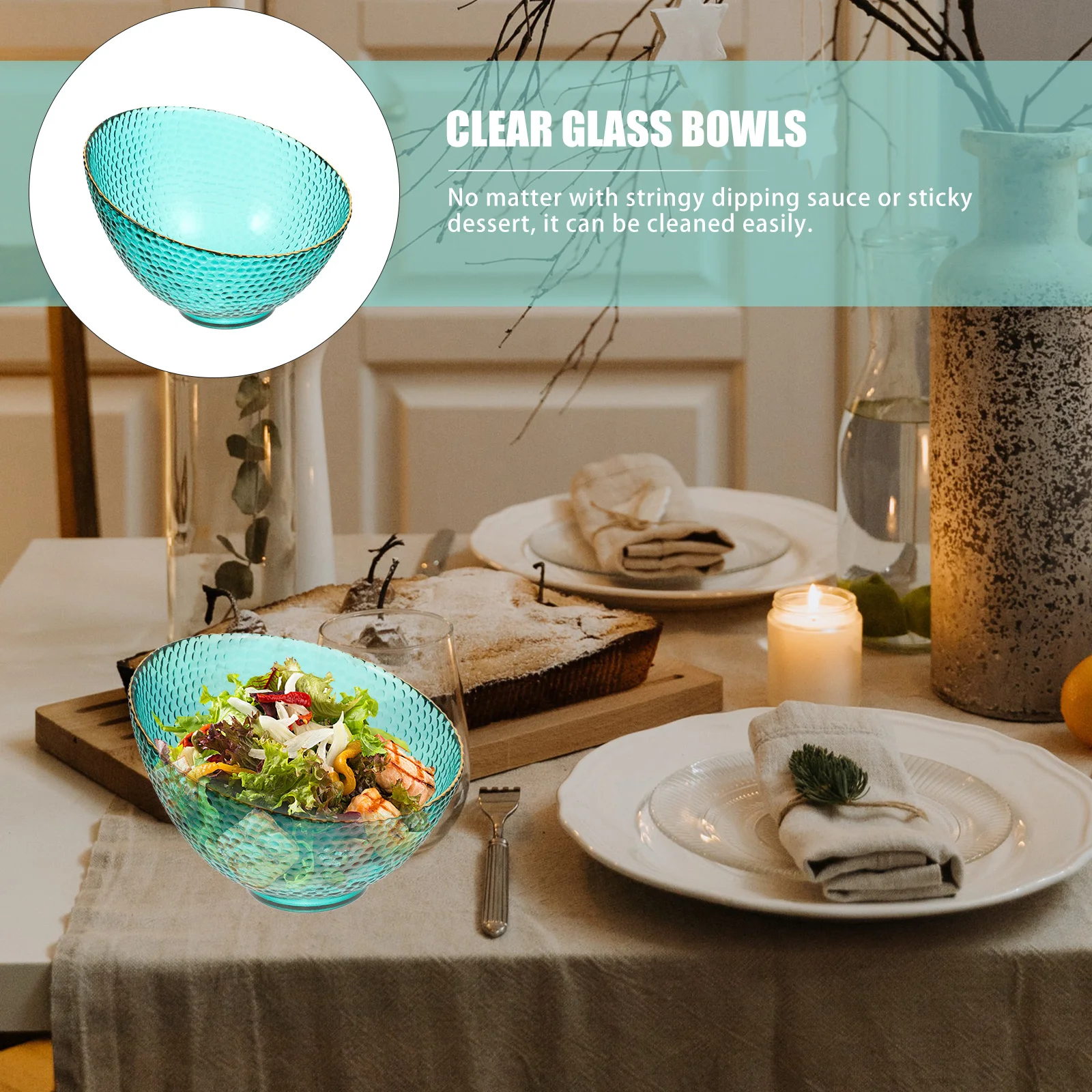 Creative Hammered Glass Bowl Large Salad Serving Bowl for Fruit Dessert Snack Multipurpose Clear Glass Food Holder Kitchen
Creative Hammered Glass Bowl Large Salad Serving Bowl for Fruit Dessert Snack Multipurpose Clear Glass Food Holder Kitchen