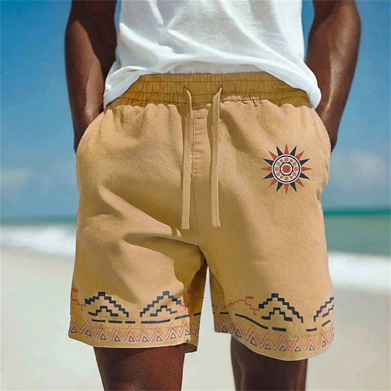 Men's Ethnic Pattern Beach Shorts Vintage Summer Casual Drawstring Shortssuitable For Outdoor And Beach Casual Wear Swim Trunks
Men's Ethnic Pattern Beach Shorts Vintage Summer Casual Drawstring Shortssuitable For Outdoor And Beach Casual Wear Swim Trunks