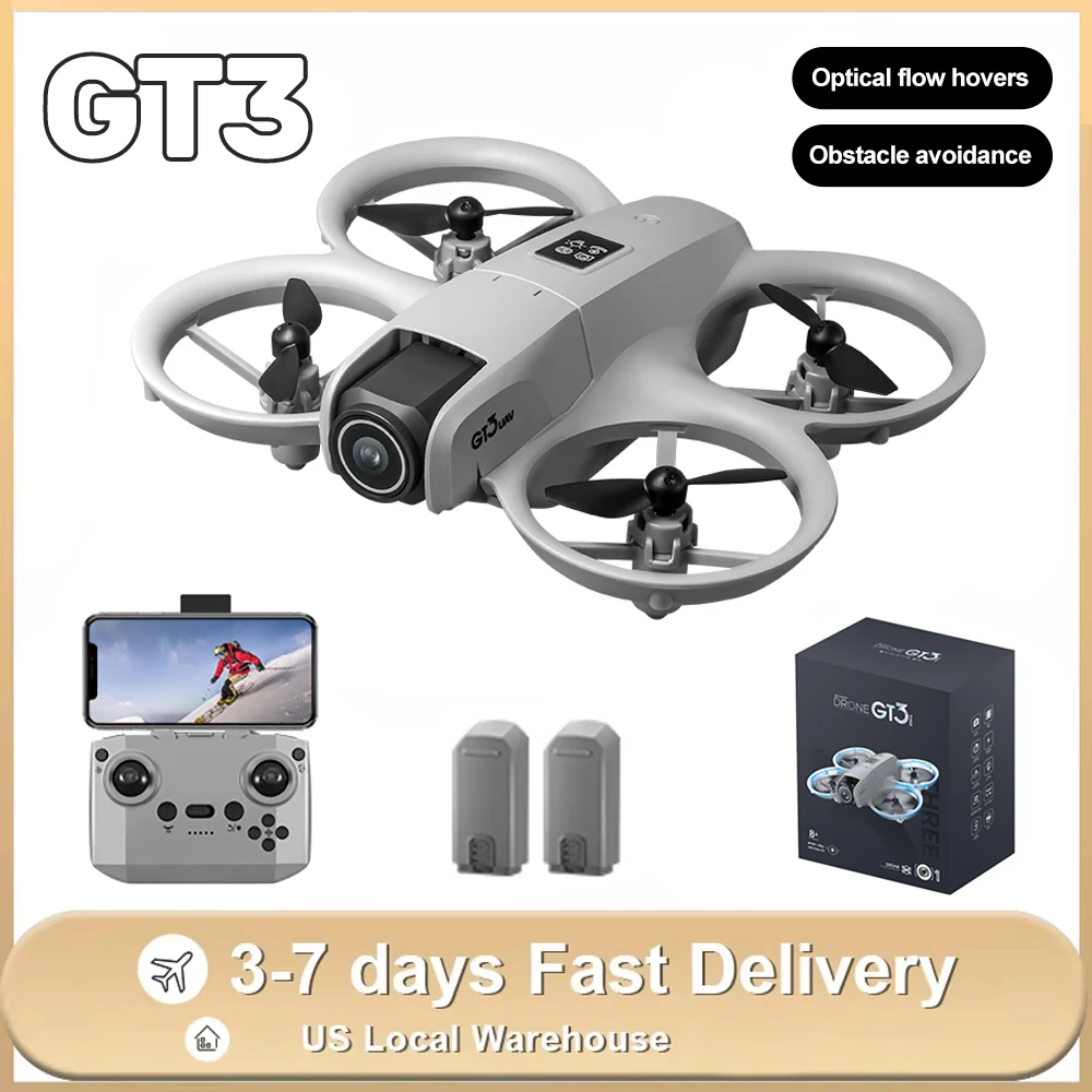 GT3 RC Mini Drone 4K Dual Camera Aerial HD Photography Optical Flow Positioning Obstacle Avoidance with Lights UAV RC Quadcopter
GT3 RC Mini Drone 4K Dual Camera Aerial HD Photography Optical Flow Positioning Obstacle Avoidance with Lights UAV RC Quadcopter