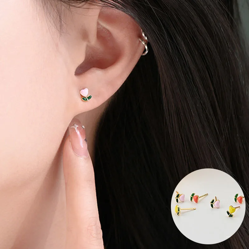 100% 925 Sterling Silver Flower Earrings for Woman Girl Simple Love Heart Drop Glaze Design Jewelry Party Gift Dropshipping
100% 925 Sterling Silver Flower Earrings for Woman Girl Simple Love Heart Drop Glaze Design Jewelry Party Gift Dropshipping