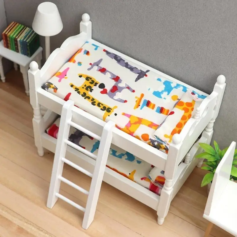 J2HF Doll House Bunk Bed Model Furniture Model Accessories Teenager Girls for 1:12 Dollhouses Living Room Decorations
J2HF Doll House Bunk Bed Model Furniture Model Accessories Teenager Girls for 1:12 Dollhouses Living Room Decorations