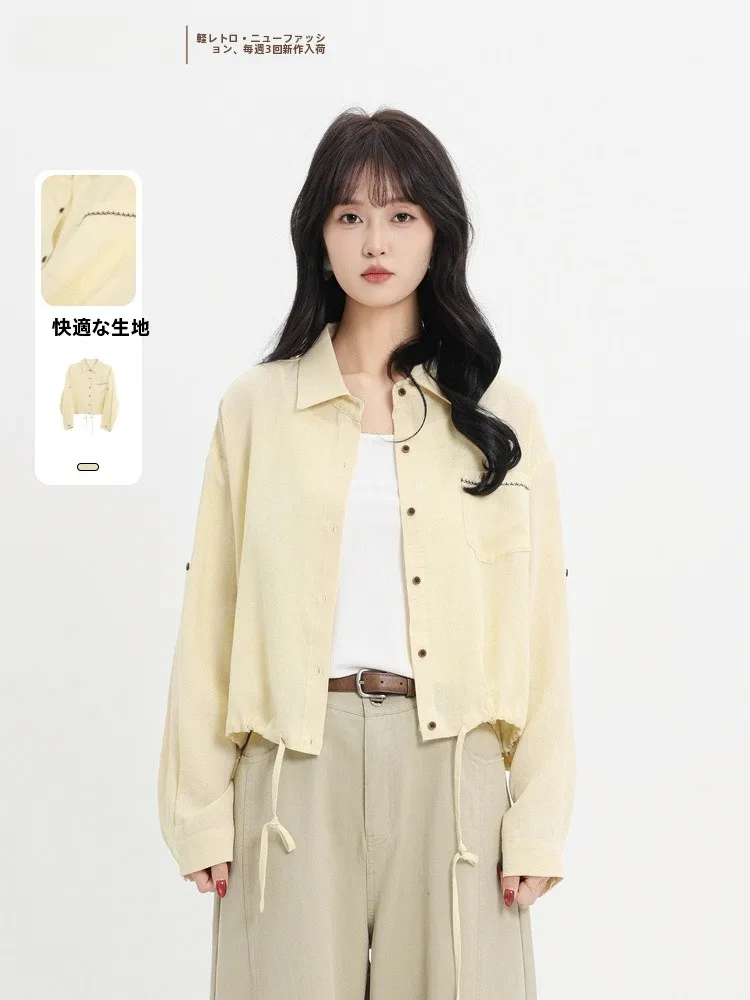 Casual Drawstring Design Simple Style Memory Start Point Summer New Arrival Women's Shirt Breathable Comfortable Long Sleeve
Casual Drawstring Design Simple Style Memory Start Point Summer New Arrival Women's Shirt Breathable Comfortable Long Sleeve