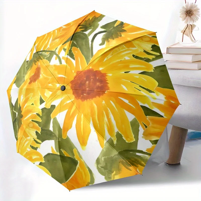 Складной зонт с принтом подсолнуха, 8 спиц, прочный, легкий, портативный, для путешествий, для мужчин и женщин
Складной зонт с принтом подсолнуха, 8 спиц, прочный, легкий, портативный, для путешествий, для мужчин и женщин