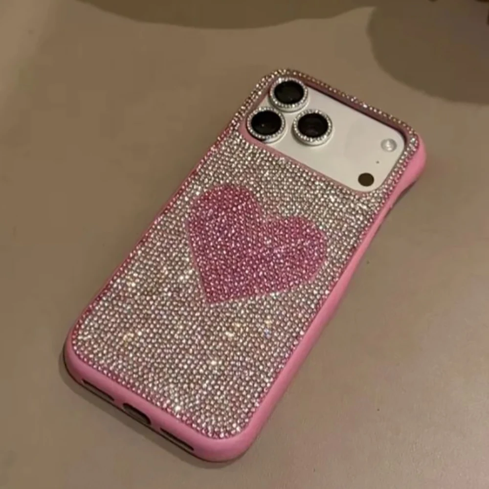 Luxury Love Heart Full Screen Glitter Rhinestone Phone Case For iPhone 17 pro 17promax 14 15 16 Pro Max Bling Shockproof Cover
Luxury Love Heart Full Screen Glitter Rhinestone Phone Case For iPhone 17 pro 17promax 14 15 16 Pro Max Bling Shockproof Cover