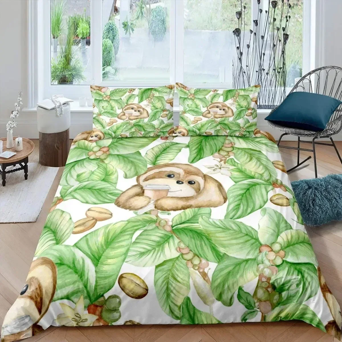 Kids Sloth Cute Animal Pattern Comfortable Duvet Quilt Cover Pillowcase Bedding Set Children Bedroom Decoration Home Textile
Kids Sloth Cute Animal Pattern Comfortable Duvet Quilt Cover Pillowcase Bedding Set Children Bedroom Decoration Home Textile