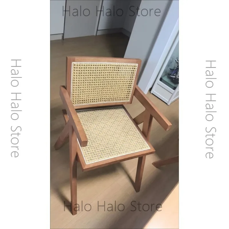 2 high-quality rattan armchairs simple Nordic solid wood for home homestays
2 high-quality rattan armchairs simple Nordic solid wood for home homestays