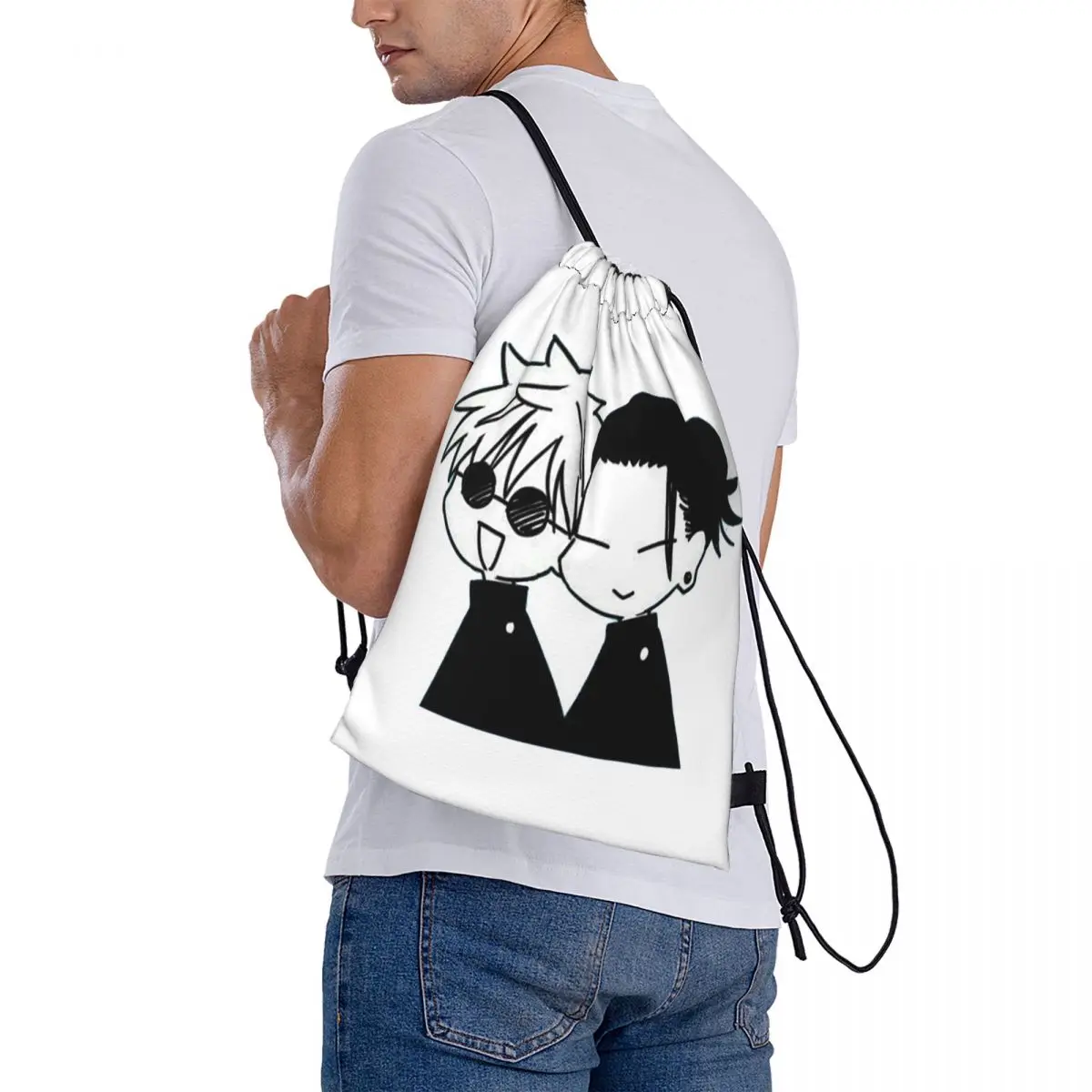Gojo Satoru And Geto Suguru Backpacks Casual Drawstring Bags Shoes Bag Book Bags for Travel Students
Gojo Satoru And Geto Suguru Backpacks Casual Drawstring Bags Shoes Bag Book Bags for Travel Students