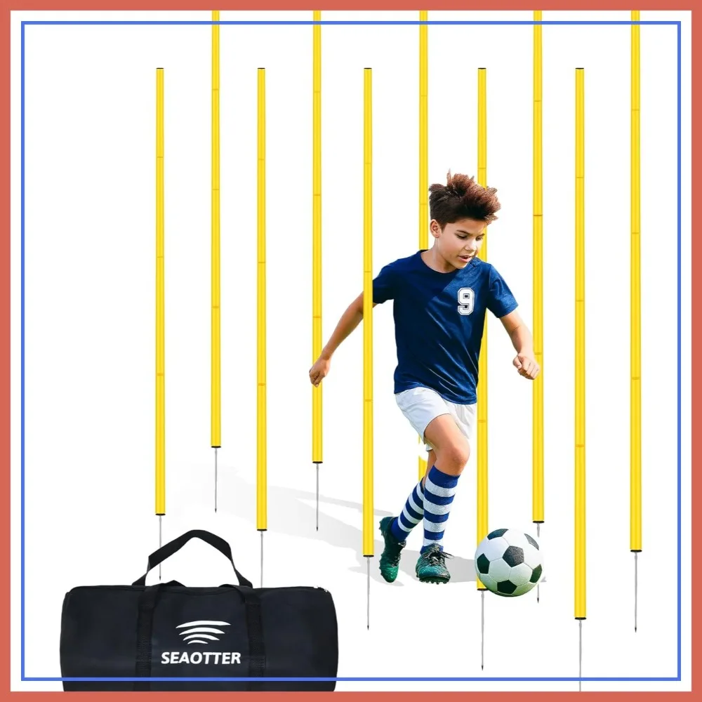 6/10/20-Pack Adjustable Agility Training Poles, 6FT Detachable Speed Sticks for Soccer, Football, Rugby & Horse Training
6/10/20-Pack Adjustable Agility Training Poles, 6FT Detachable Speed Sticks for Soccer, Football, Rugby & Horse Training