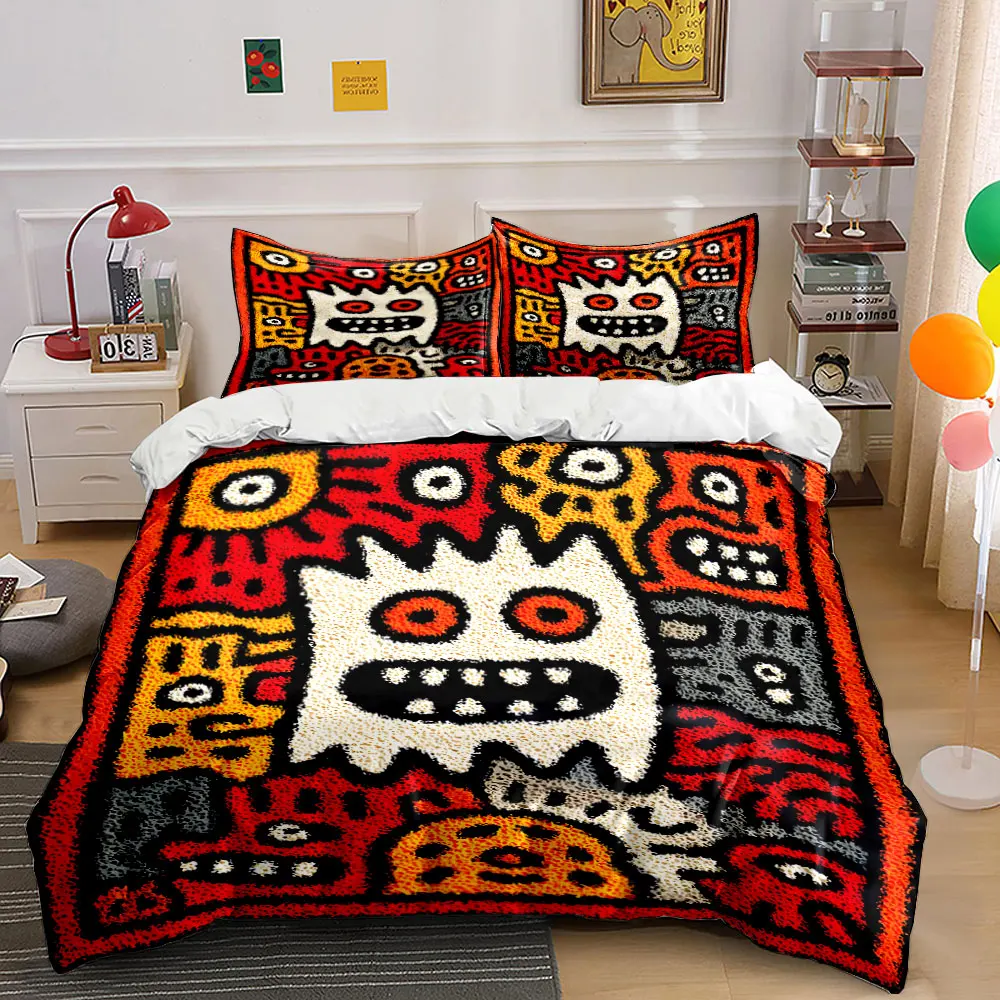 Fun Monster Graffiti Art Printed Duvet Cover Set 1 Duvet Cover+2 Pillowcase Multi Size Bedroom Bedding Decor Machine Washable
Fun Monster Graffiti Art Printed Duvet Cover Set 1 Duvet Cover+2 Pillowcase Multi Size Bedroom Bedding Decor Machine Washable