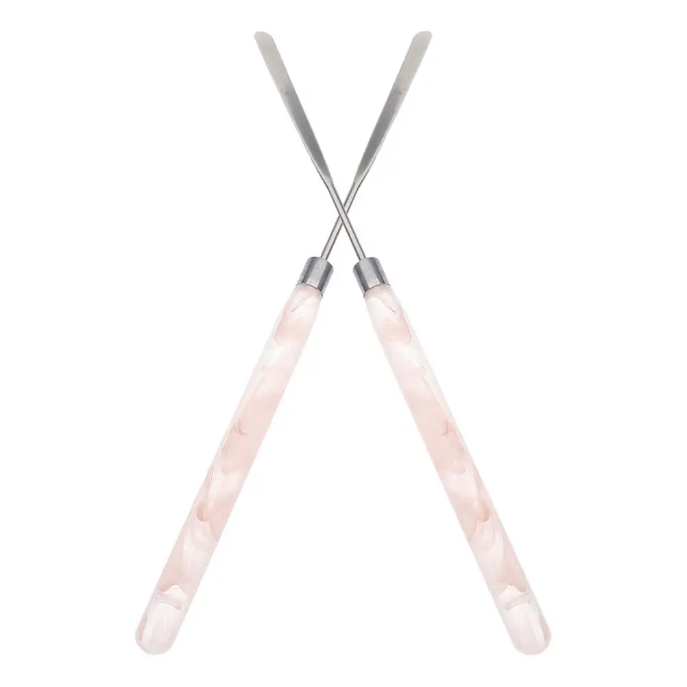 Набор из 2 металлических шпателей для макияжа, маленький инструмент для точного смешивания тональных кремов, аксессуар для салонов красоты
Набор из 2 металлических шпателей для макияжа, маленький инструмент для точного смешивания тональных кремов, аксессуар для салонов красоты