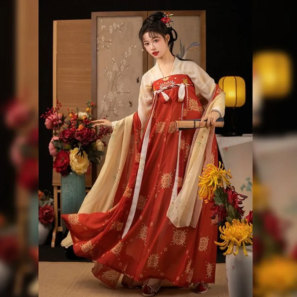 Traditional Chinese Hanfu - Tang Dynasty Qixiong Po Skirt (chinese Traditional Outfit for Graduation Adult Woman Disguise)
Traditional Chinese Hanfu - Tang Dynasty Qixiong Po Skirt (chinese Traditional Outfit for Graduation Adult Woman Disguise)